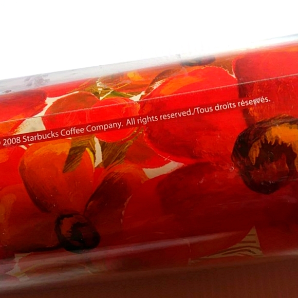 Vintage 2001 Starbuck's Tumbler Coffee Cup 16 oz Floral flowers fall - Picture 5 of 8